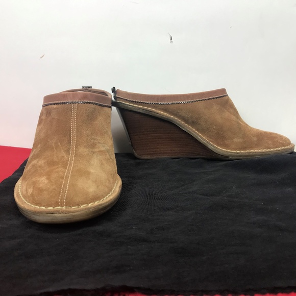 Cole Haan Suede Wedge Clogs 7 - Picture 2 of 8
